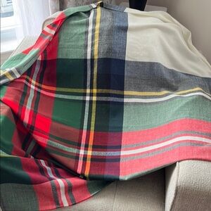 Colorful Plaid Blanket Indigo